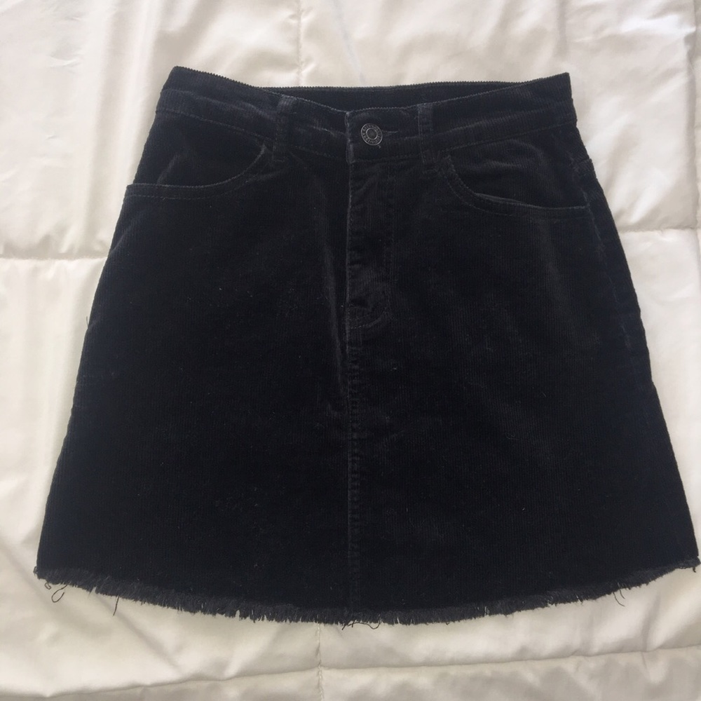 Fitted corduroy skirt